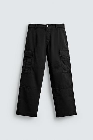 PANTALONS CÀRRECS STRAIGHT FIT - Negre de Zara