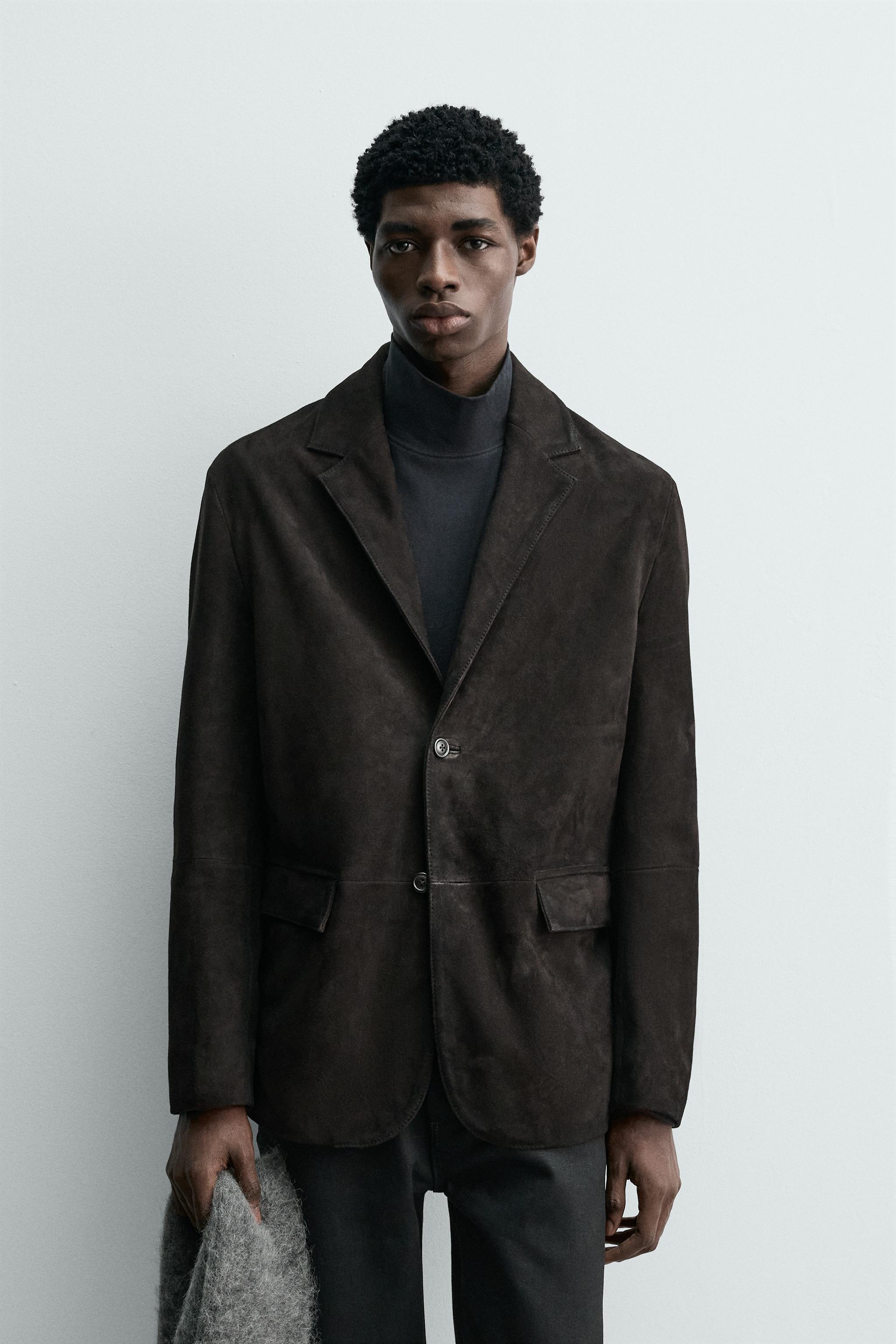 SUEDE LEATHER BLAZER