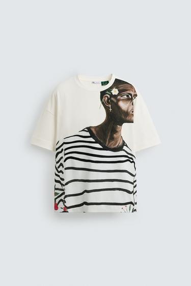 EMBROIDERED PRINT T-SHIRT © OTIS KWAME KYE QUAICOE - White by Zara