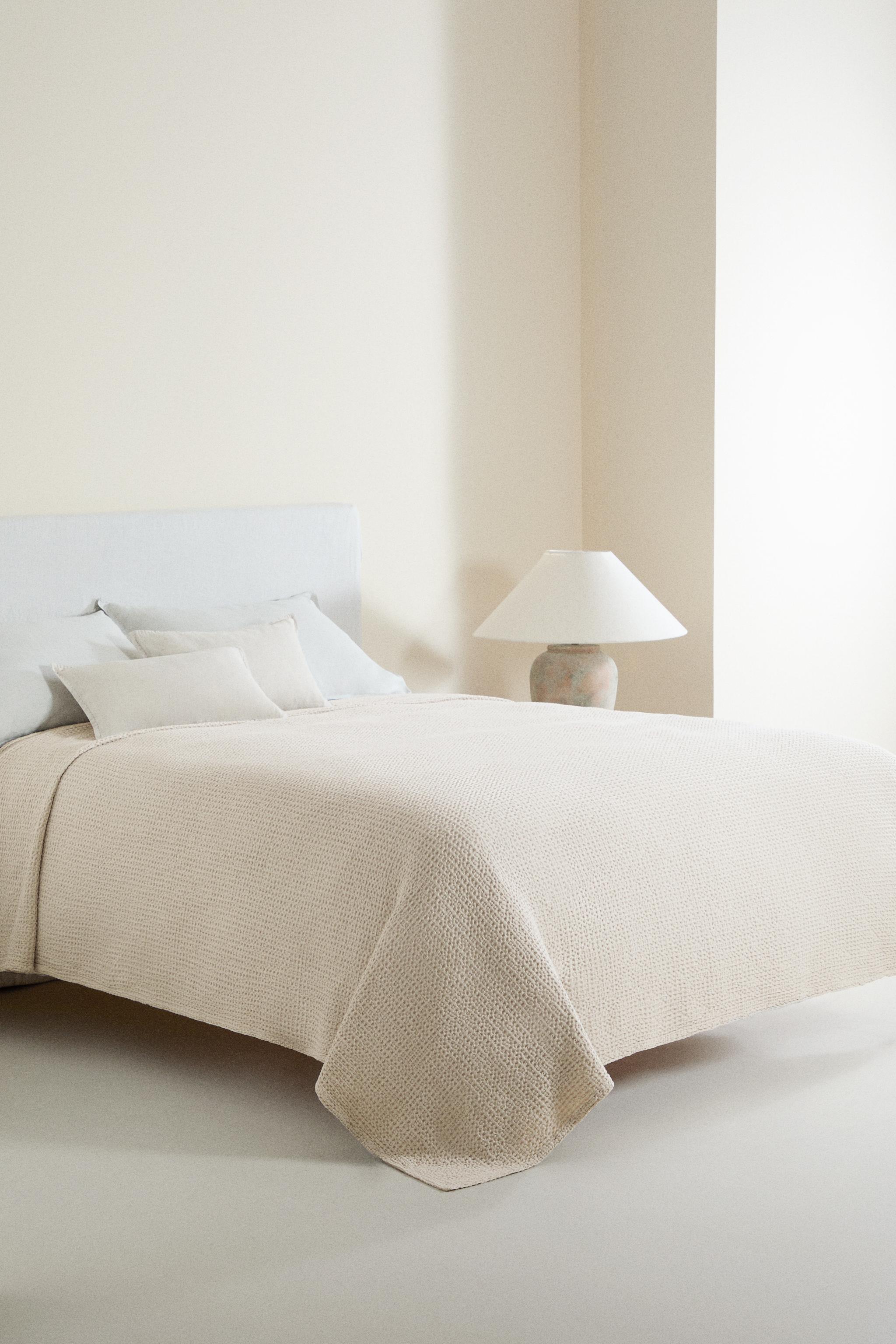 ミニワッフル ベッドカバー - ホワイト | ZARA Japan / 日本