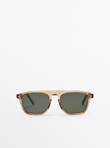 Zara D-frame sunglasses - Pastel yellow - Image 0