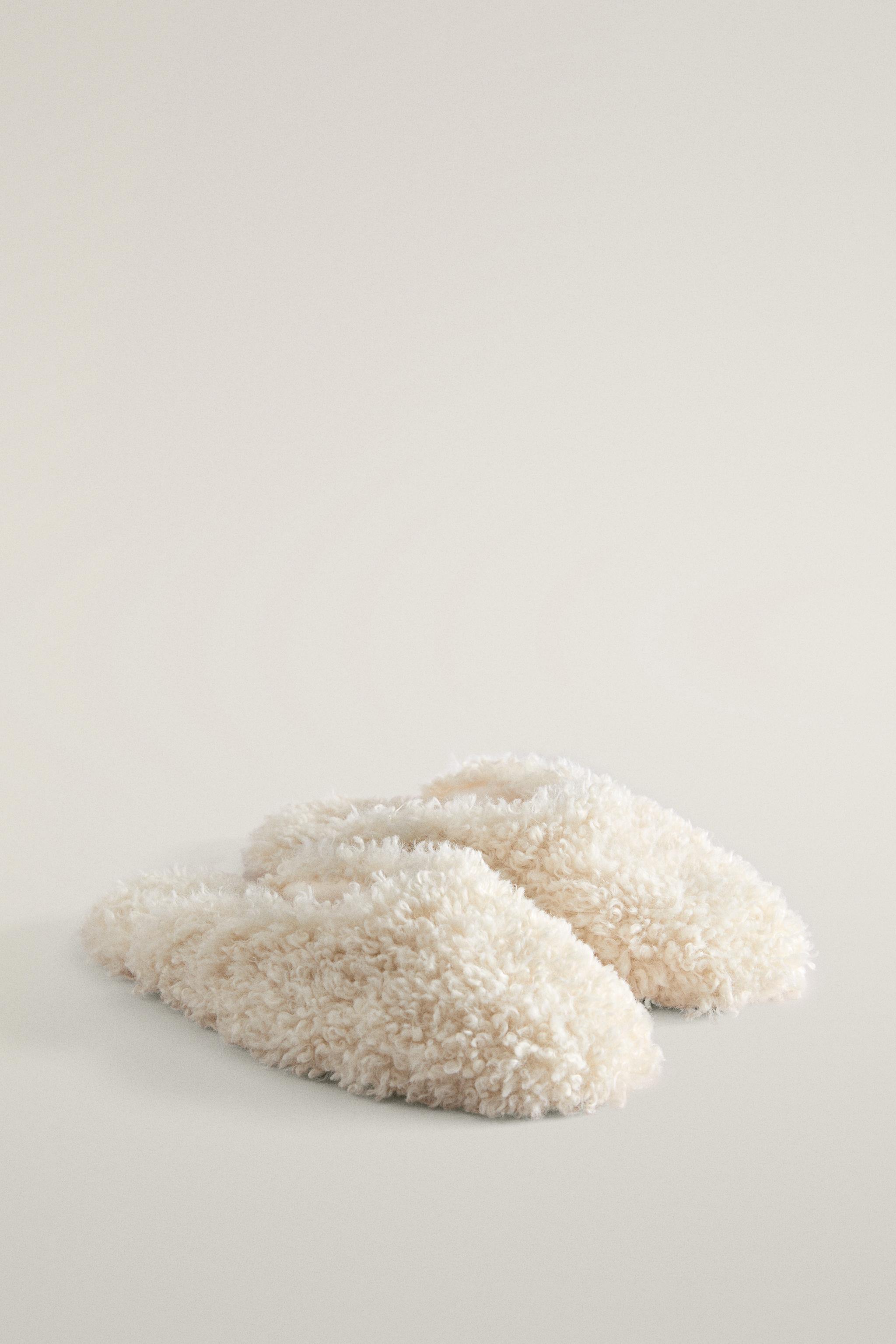 FAUX SHEARLING MULE SLIPPERS