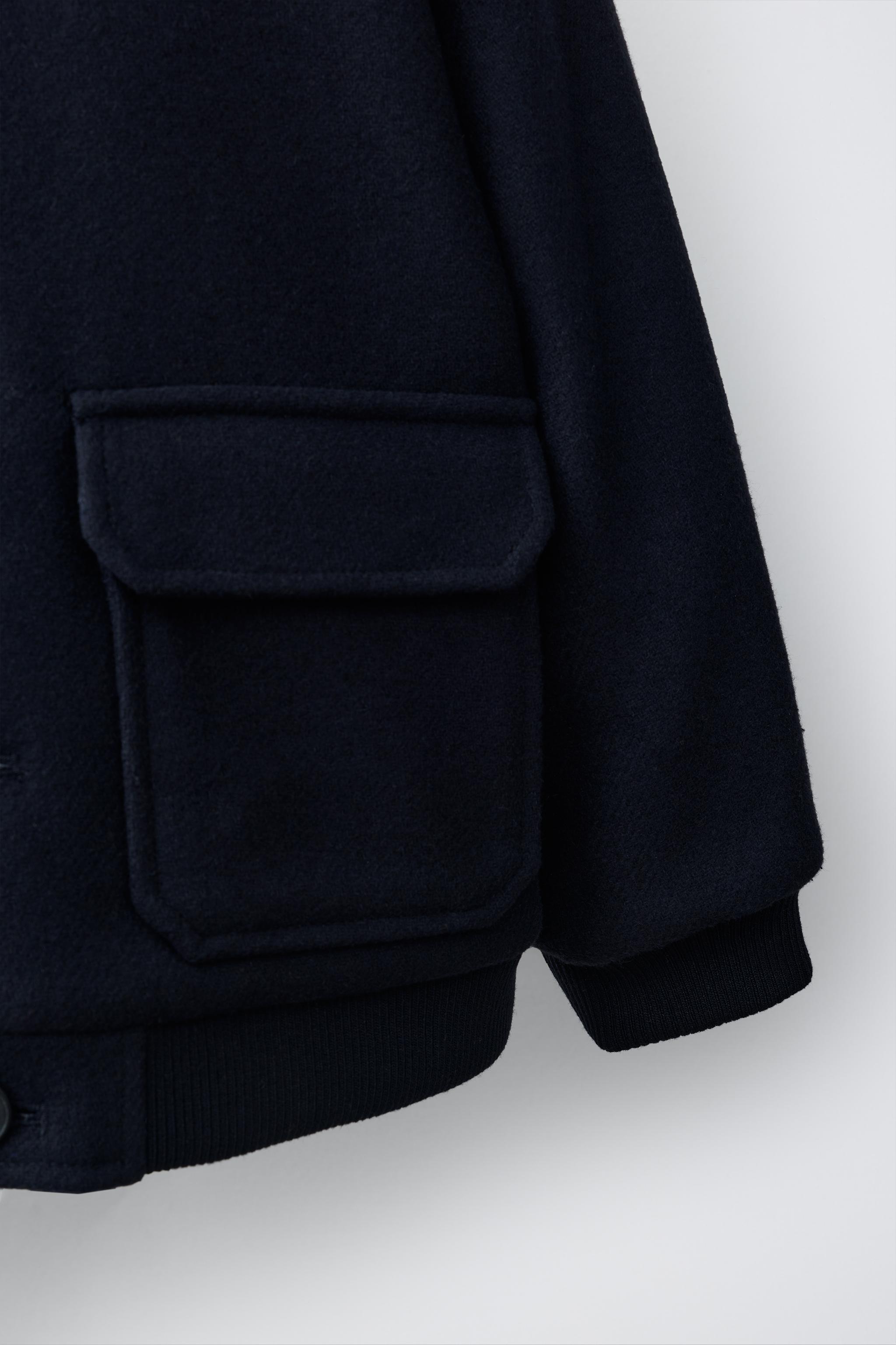 BLOUSON EN DRAP DE LAINE
