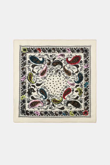 Zara TIKANDITEGA MUSTRILINE BANDANA - Ecru