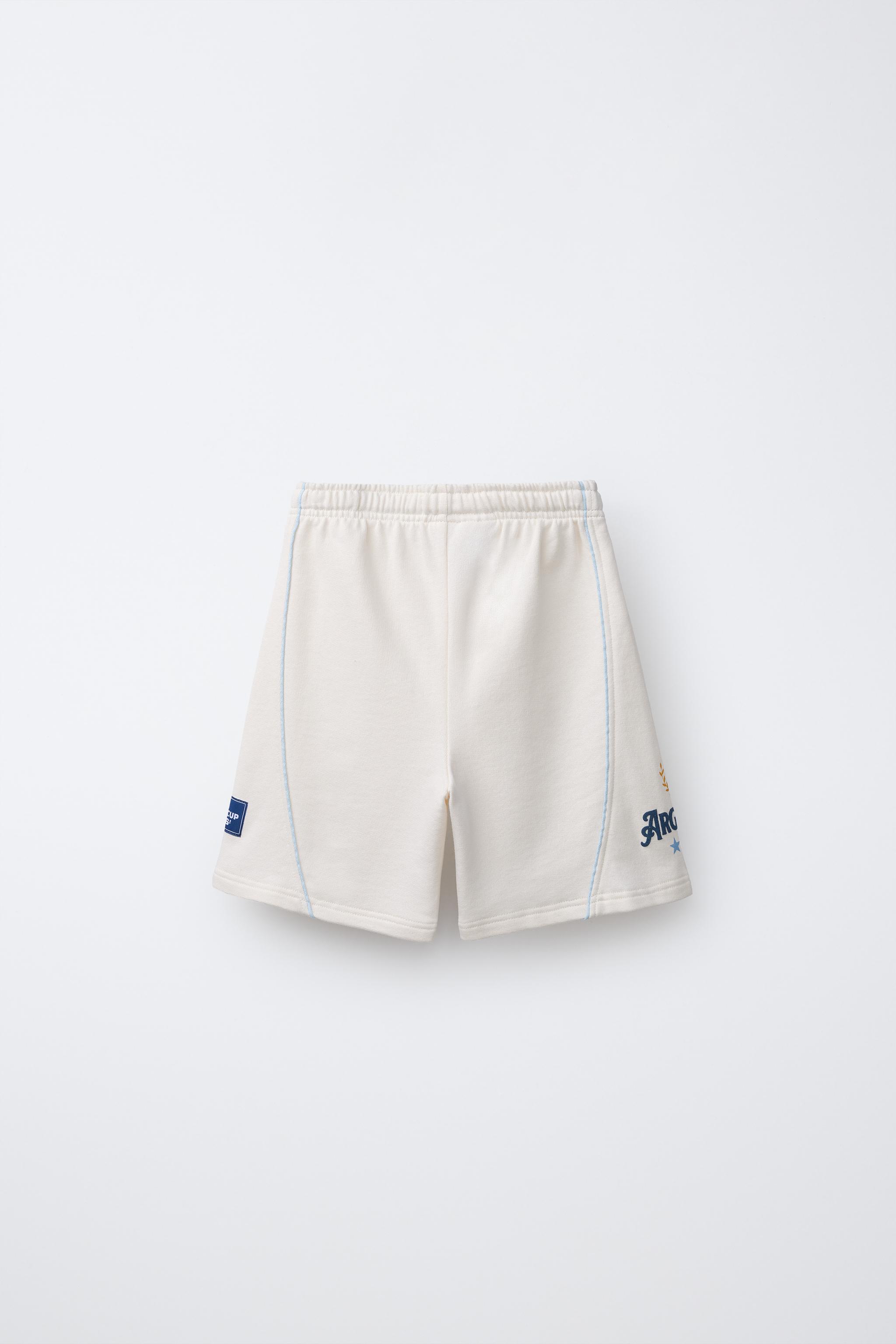 ARGENTINA FIFA WORLD CUP ™ 2026 PRINT SHORTS — Ecru