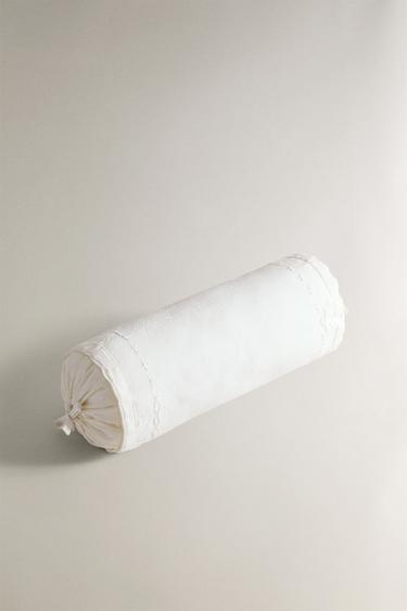 CHILDREN'S EMBROIDERED BOLSTER - Oyster-white by Zara - Image 1