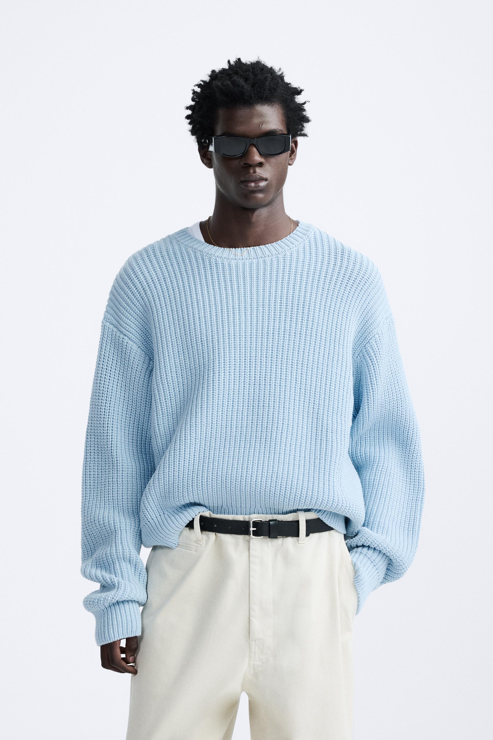 Stylish Flats with Light Blue Sweater