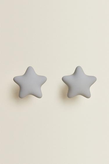 PACK OF CHILDREN'S STAR DOOR KNOBS (PACK OF 2) - Anthracite grey by Zara