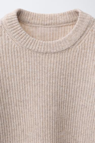 PURL KNIT SWEATER - camel by Zara - Image 2