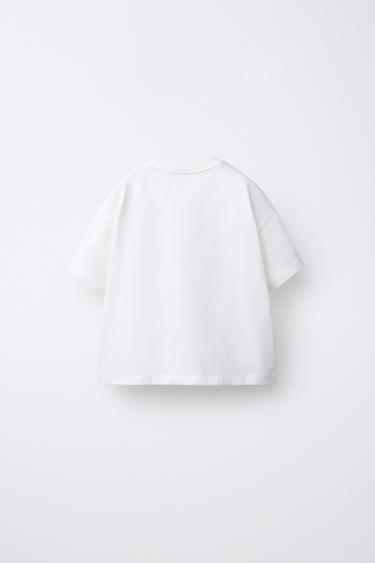 T-SHIRT À FLEURS CROCHET APPLIQUÉES - Blanc de Zara - Image 1