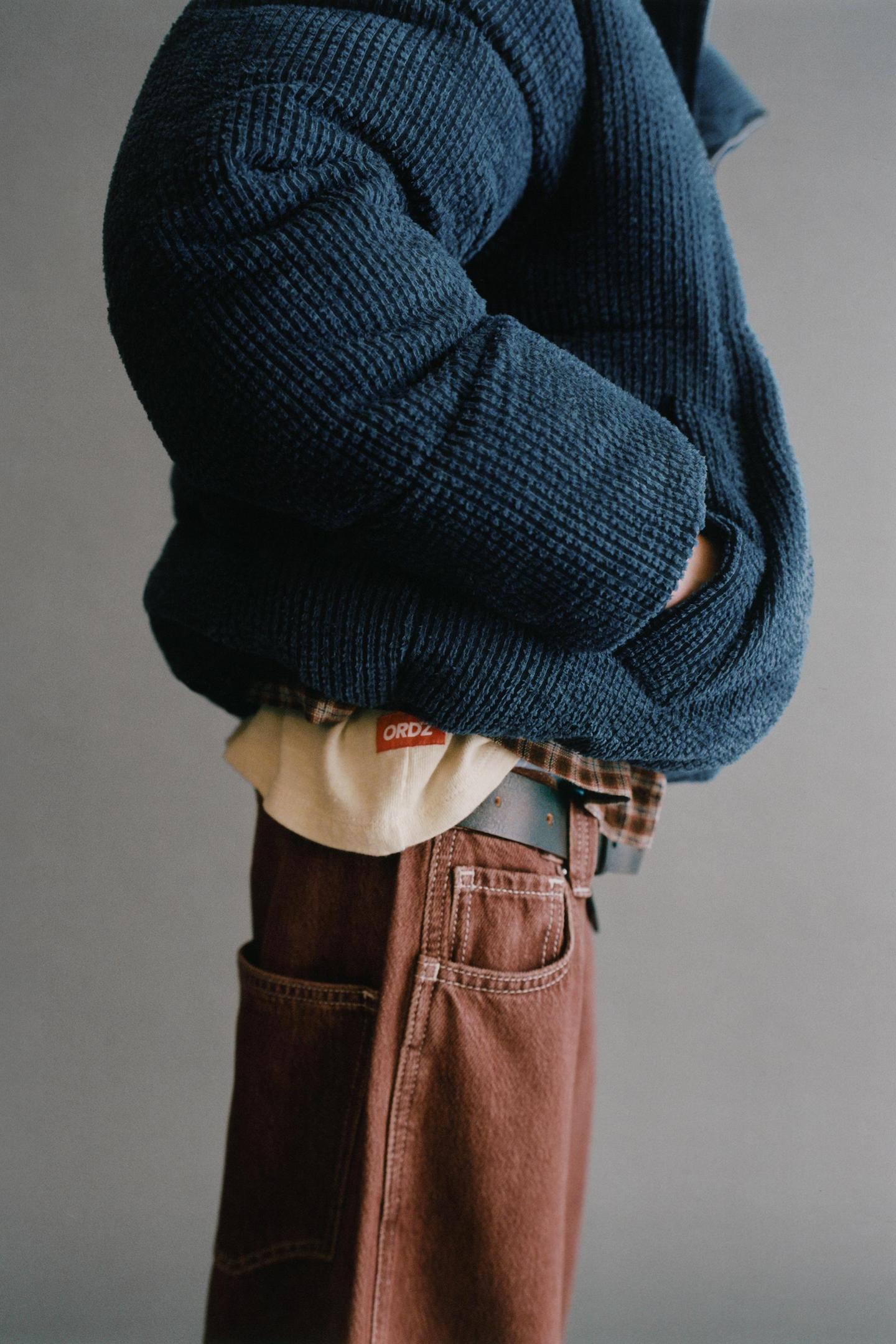 Детские джинсы Zara Baggy, цвет: Кирпичный — фото 7