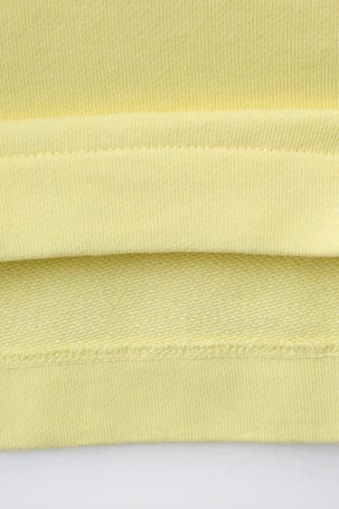 SWEATSHIRT AND RUBBERISED FLOWER BERMUDA SHORTS SET - black/yellow by Zara - Image 4