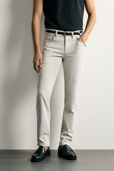 ZÁKLADNÍ DŽÍNY SLIM FIT - Přírodní od Zara