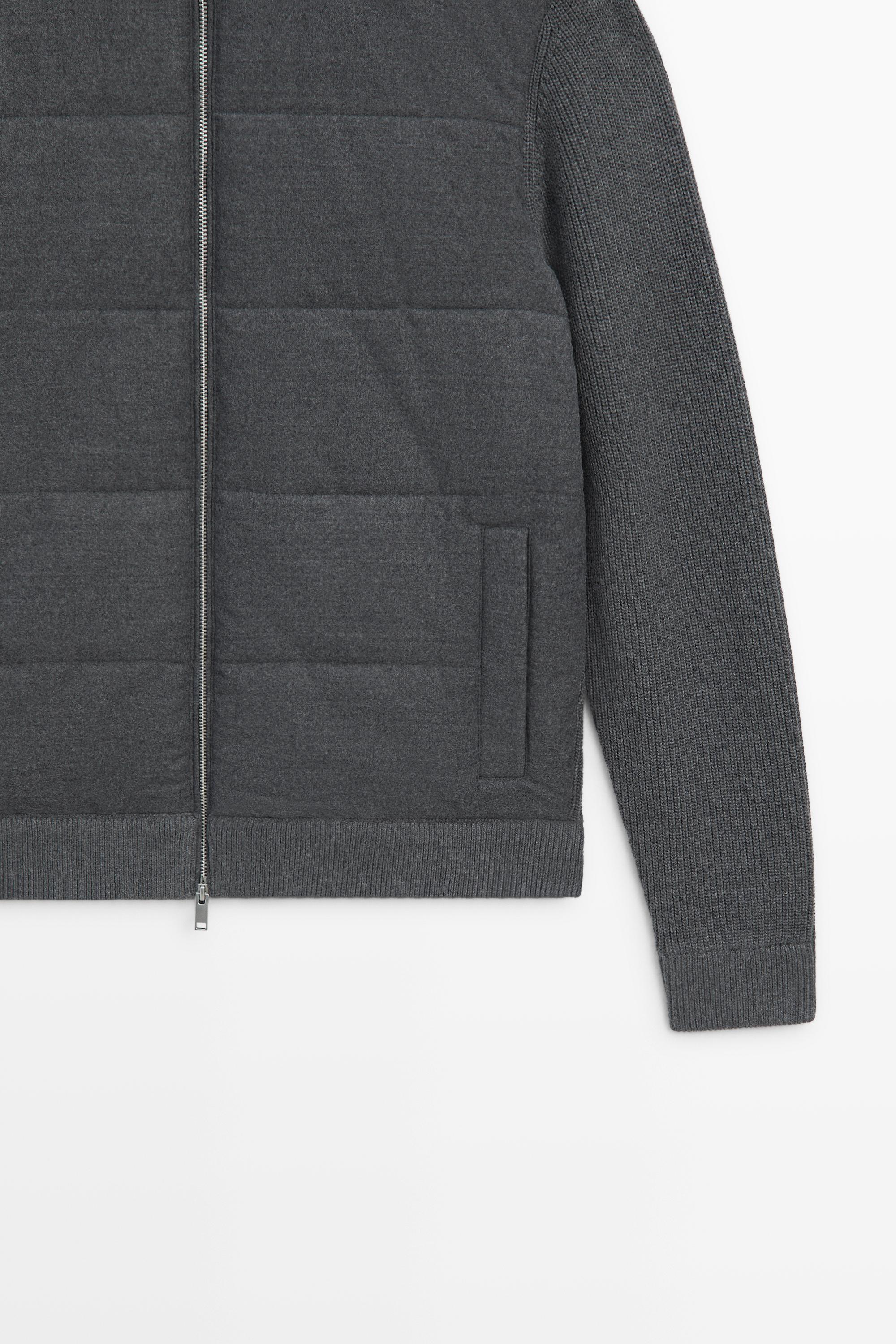 Cardigan combiné 100 % laine