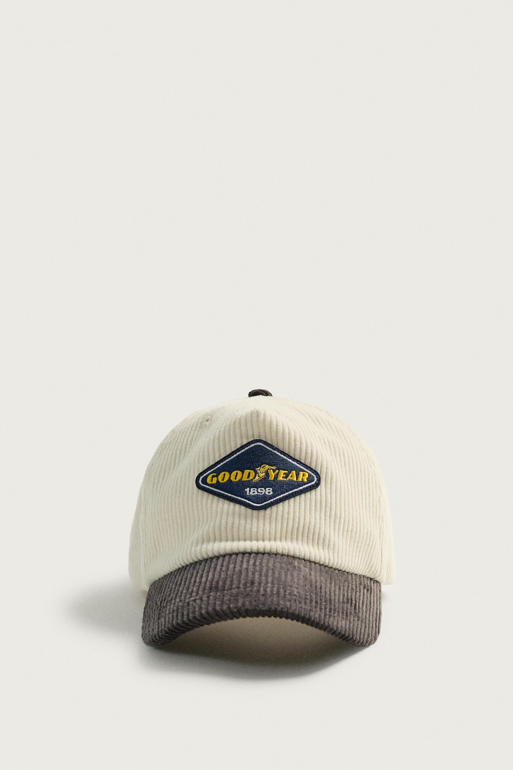 CASQUETTE EN VELOURS CÔTELÉ AVEC PIÈCE GOODYEAR©