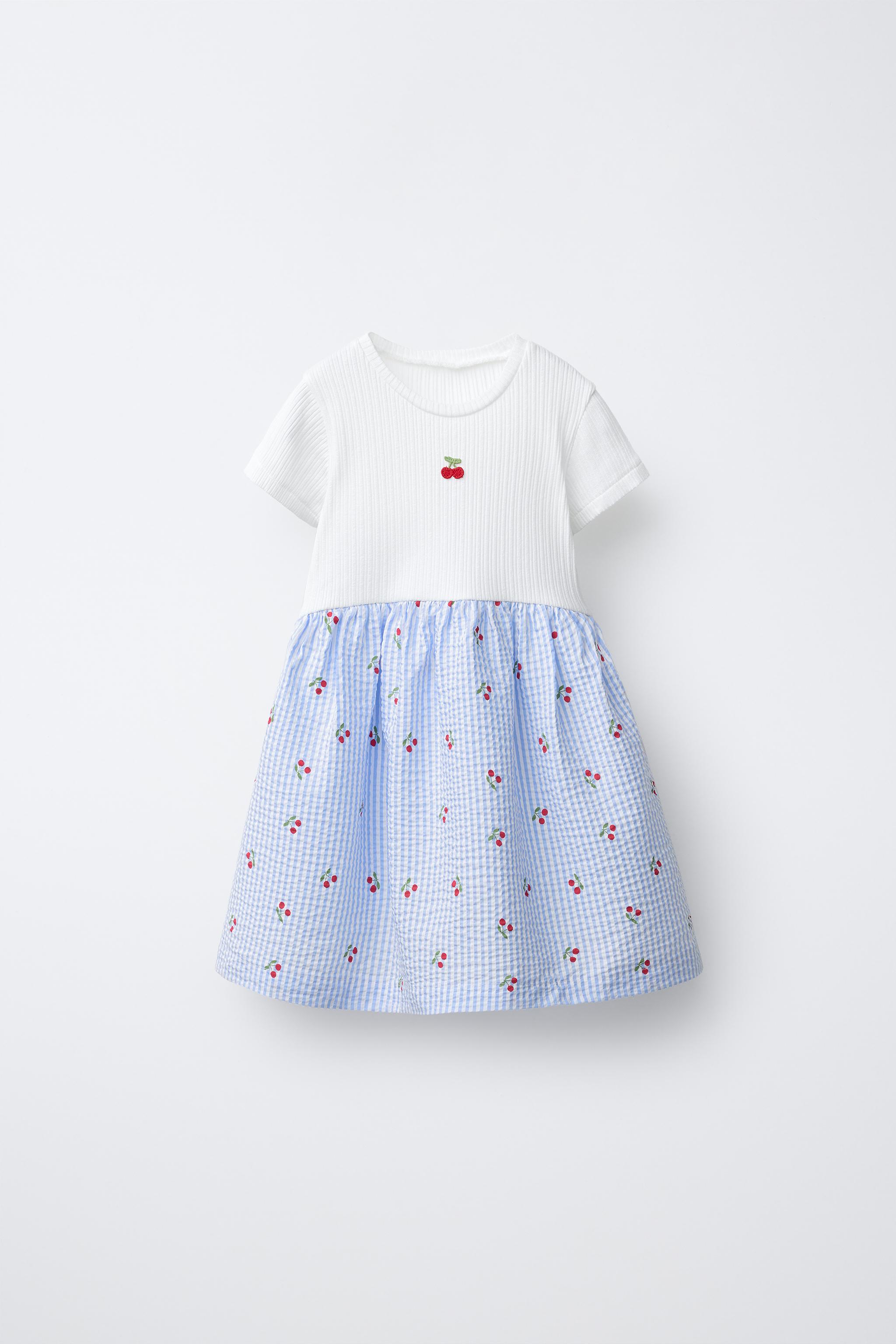COMBINED PRINTED SEERSUCKER DRESS