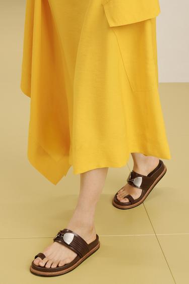 Jupe mi-longue asymétrique - Mandarine de Zara - Image 4