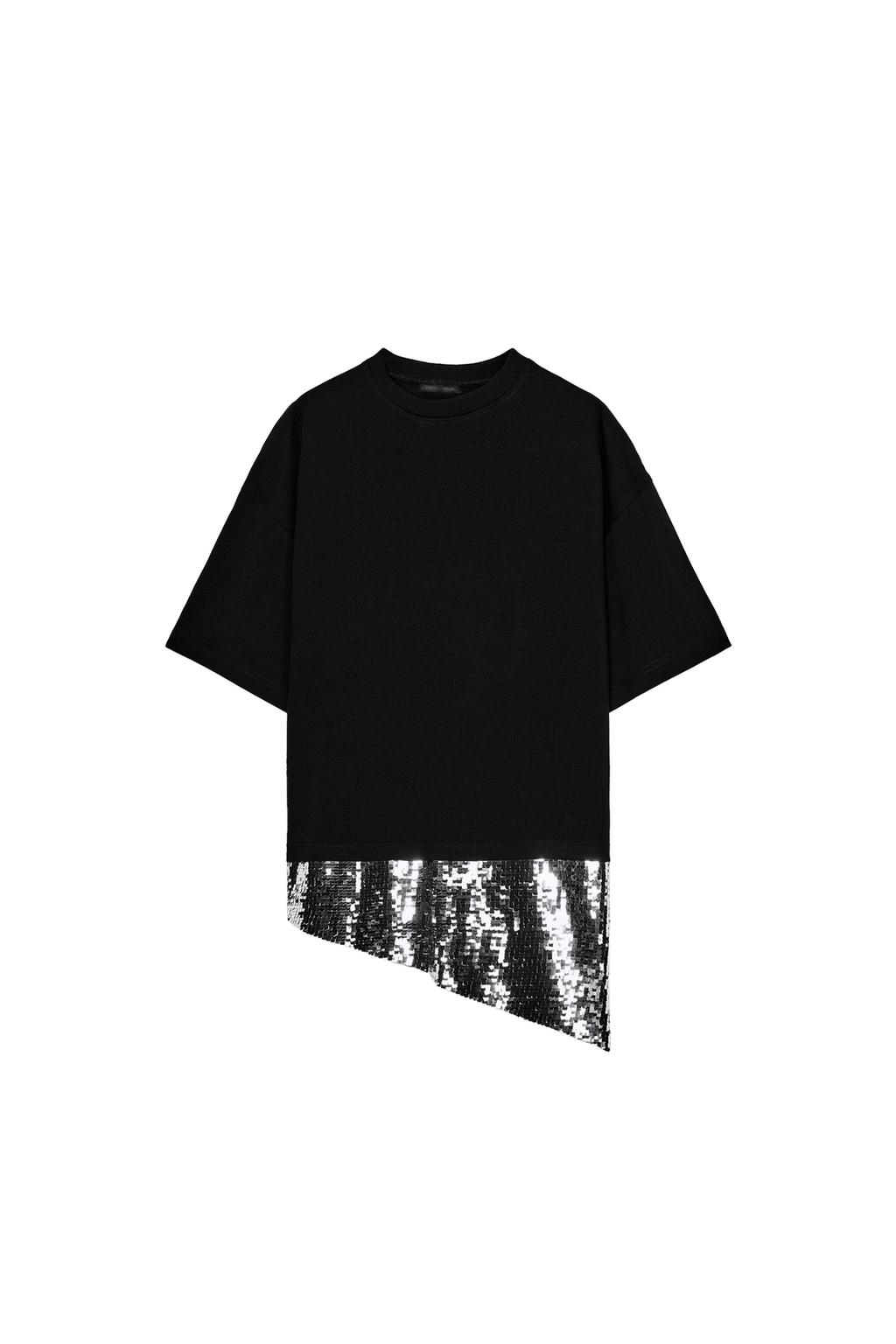 ASYMMETRIC SEQUIN T-SHIRT - image 3