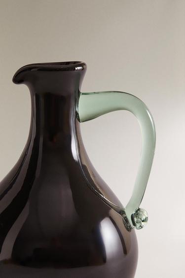 COLOURED GLASS VASE - Burgundy by Zara - Image 2
