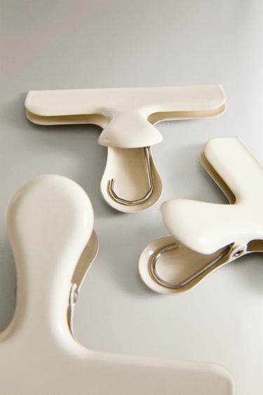 METALLIC CLIPS (SET OF 3) - Cream by Zara - Image 2