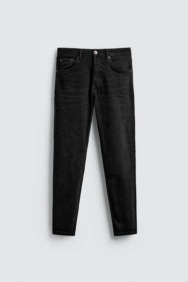 SKINNY CROPPED FIT ФАРМЕРКИ - Црна од Zara