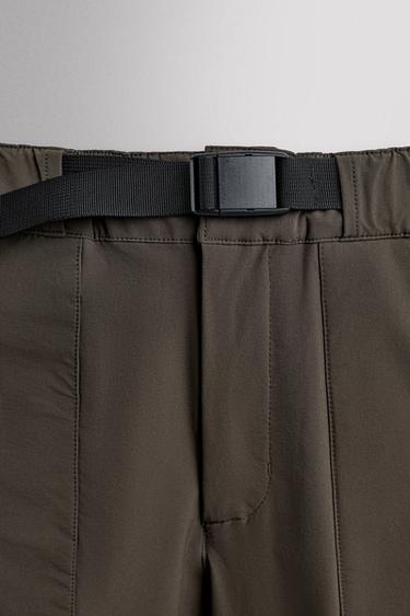 TECHNICAL BELTED TROUSERS - Dark brown by Zara - Image 2