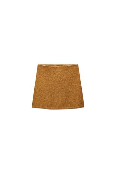 ALPACA AND WOOL MINI SKIRT