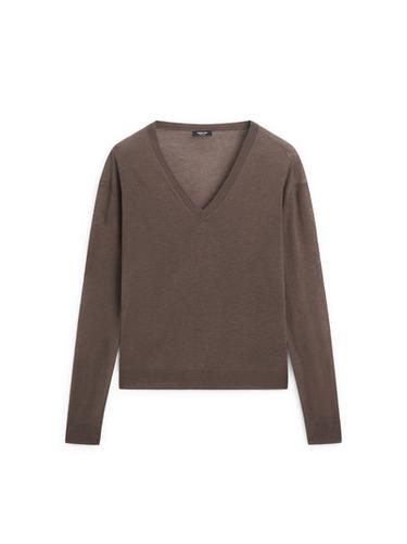 Zara Silk and wool blend knit sweater - Brown