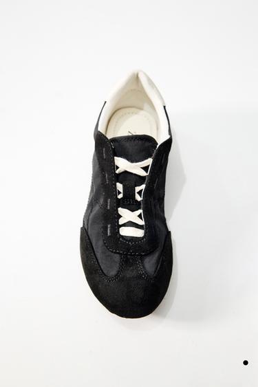 SOFT CONTRAST RUNNING TRAINERS - Black by Zara