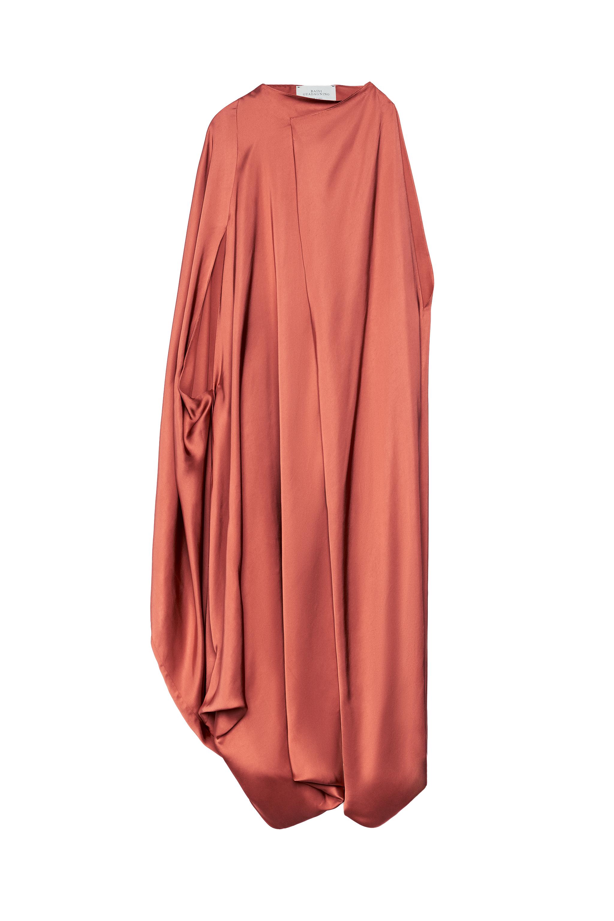 VESTIDO DRAPEADO SATINADO