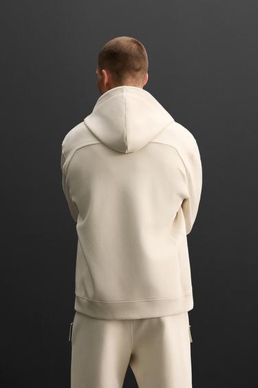 TECHNICAL ZIP-UP HOODIE - Ecru by Zara - Image 2