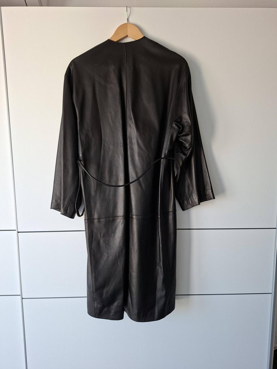 ZW COLLECTION LONG LEATHER COAT - Image 6