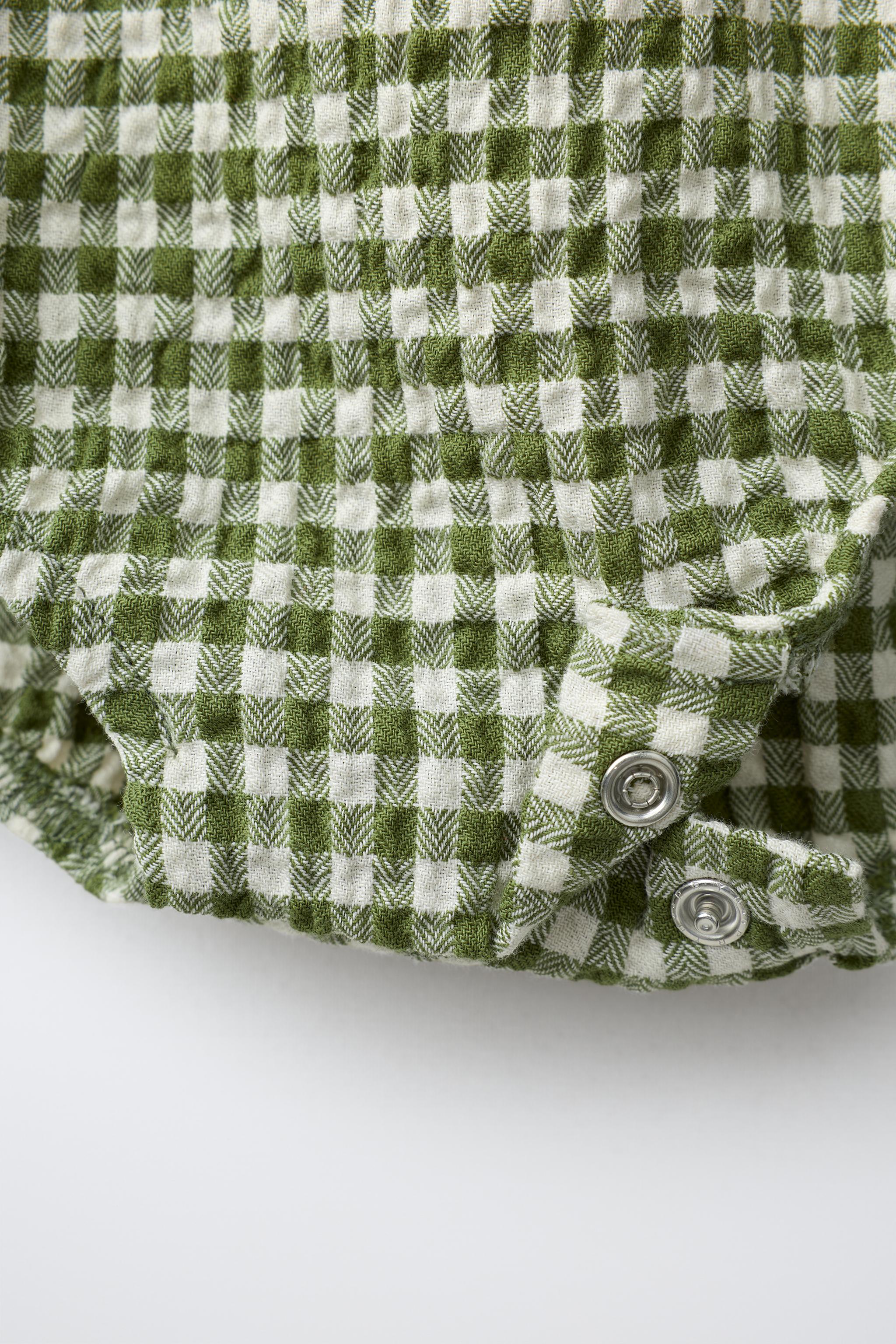 GINGHAM SHORT ROMPER