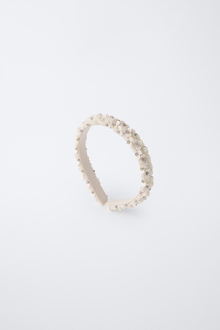 SEQUIN AND GLITTER HEADBAND - ecru-white | ZARA United States display picture 3
