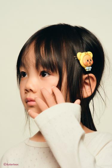 SET 2 KẸP TÓC HÌNH MẶT GẤU BUTTERBEAR © - Màu nâu từ Zara