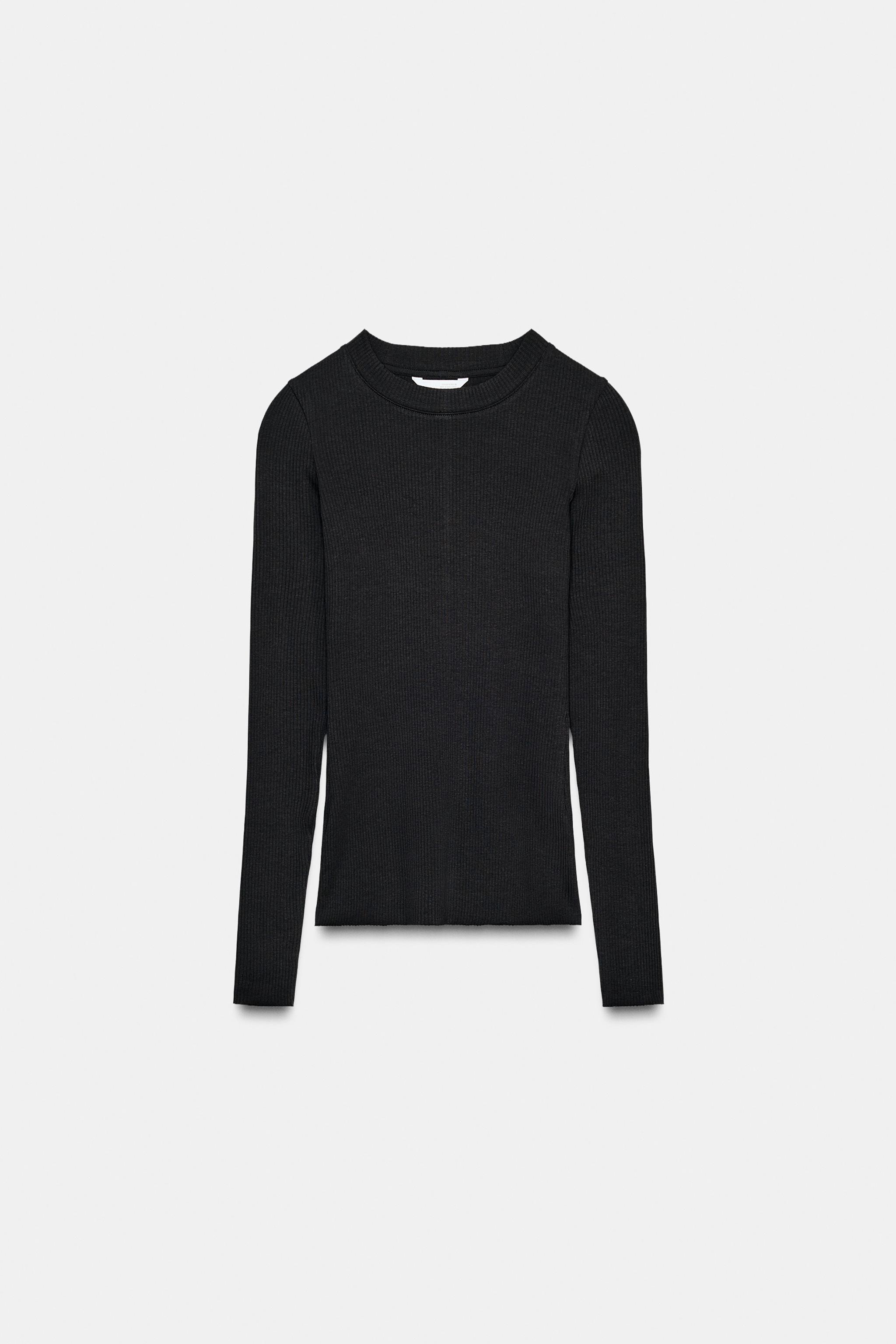 LONG SLEEVE RIBBED T-SHIRT