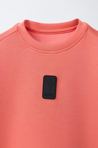 T-SHIRT SPORT AVEC MODAL - Corail de Zara - Image 2