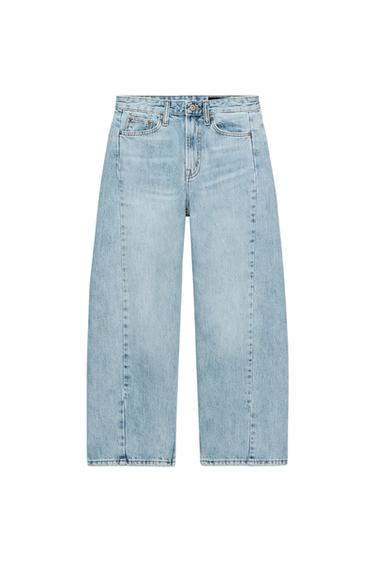 ZW COLLECTION MID-RISE RELAXED ANKLE JEANS - Light blue by Zara