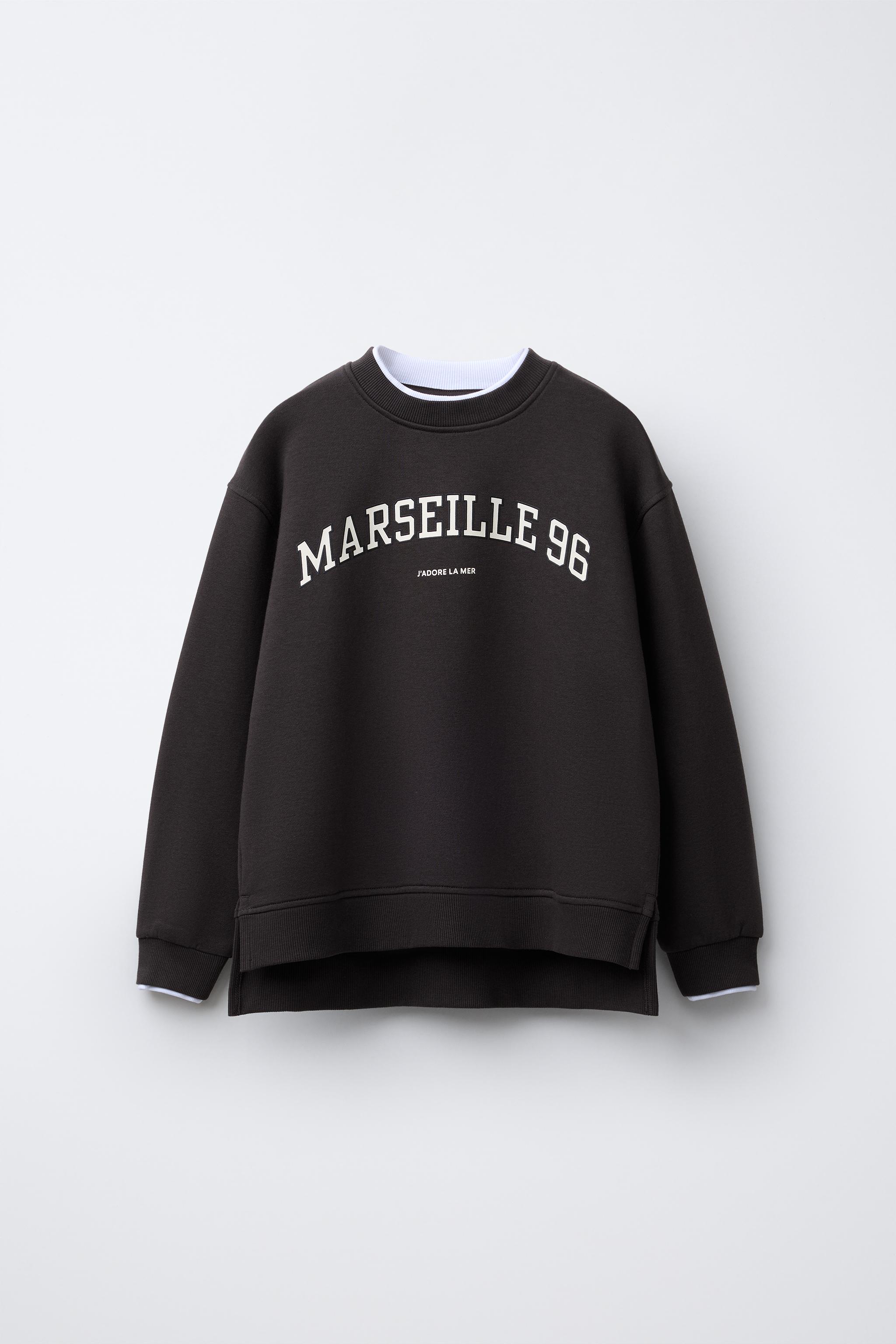 SWEATSHIRT AND FLARE LEGGINGS SET WITH TEXT PRINT