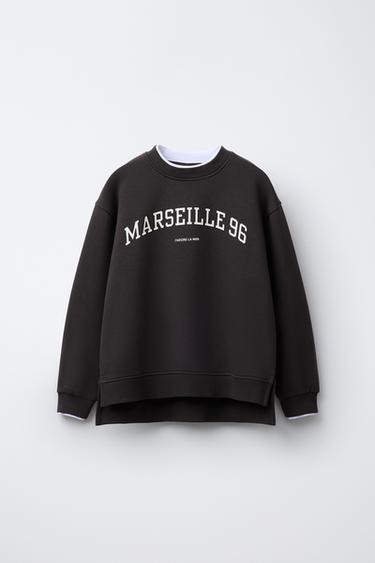 ENSEMBLE SWEAT-SHIRT ET LEGGING FLARE À INSCRIPTION - Marron de Zara - Image 1