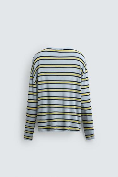 JACQUARD STRIPED T-SHIRT - striped by Zara - Image 7