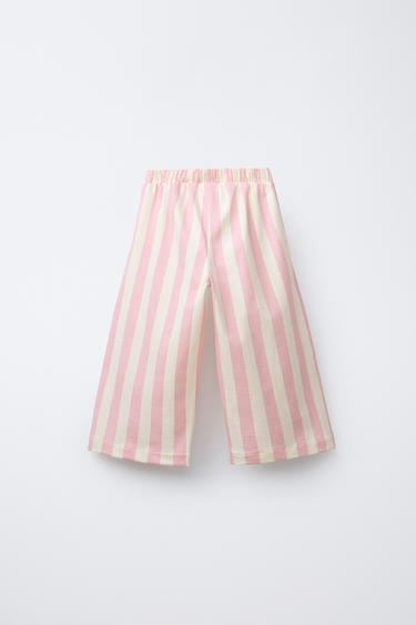 CASA LAWA © X ZARA KIDS STRIPED TROUSERS - Pastel pink by Zara - Image 1