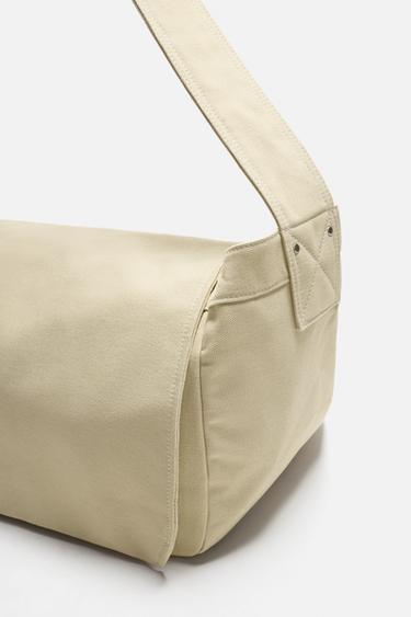 FABRIC SHOULDER BAG - Ecru White by Zara - Image 4