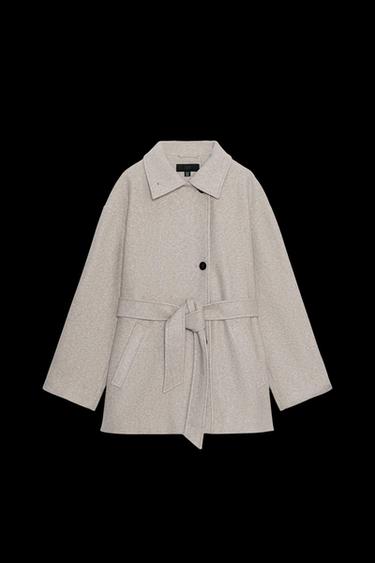 SOFT DOUBLE-POSITION COLLAR COAT - Beige by Zara - Image 0
