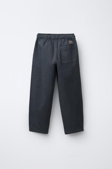 PANTALON DROIT ÉTIQUETTE - Bleu de Zara - Image 1