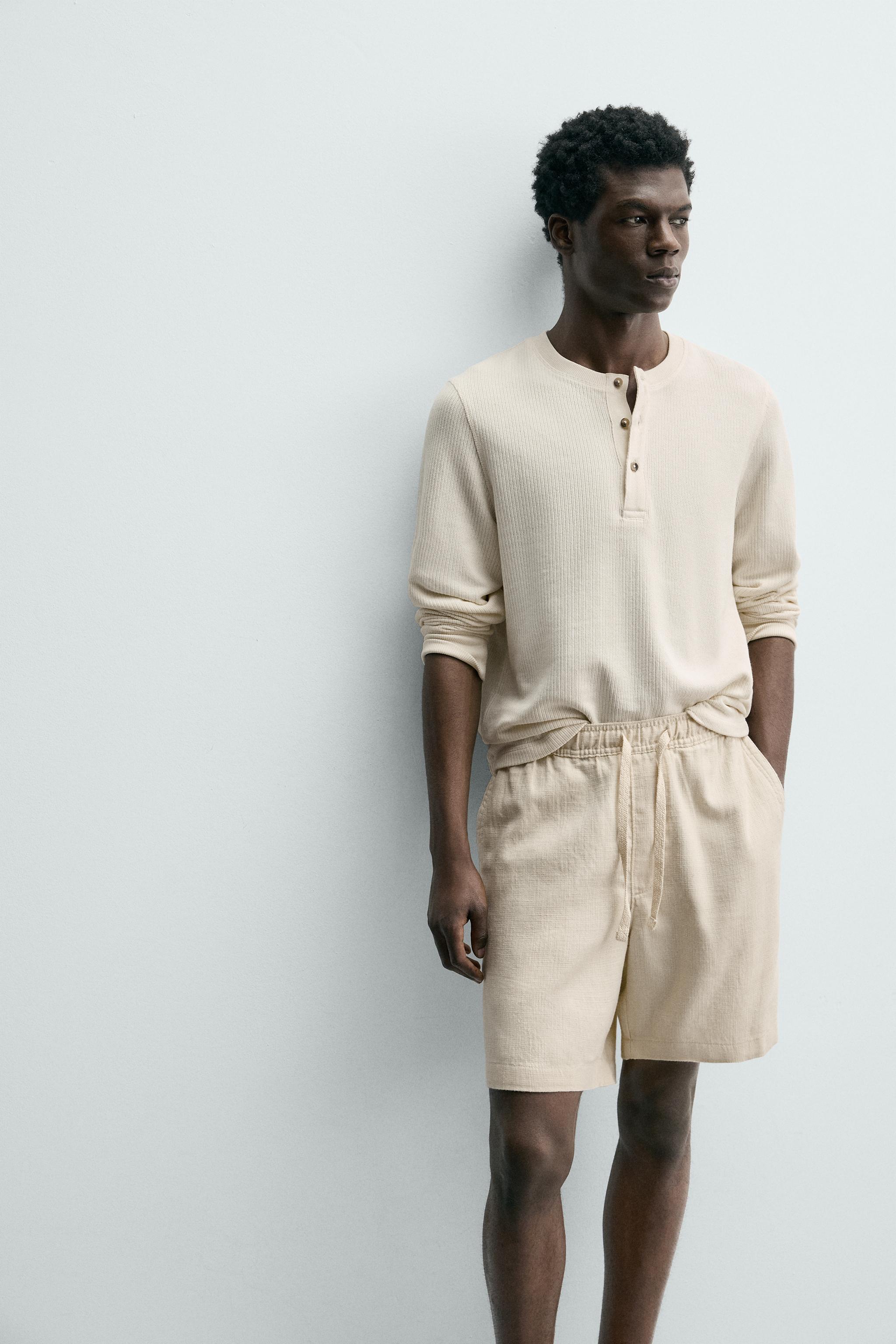 BERMUDA BAGGY ZARA AVEC CEINTURE - COULEUR ROUGE - TAILLE S - NEUF AVEC ÉTIQUETTES - STYLE DÉCONTRACTÉ TENDANCE