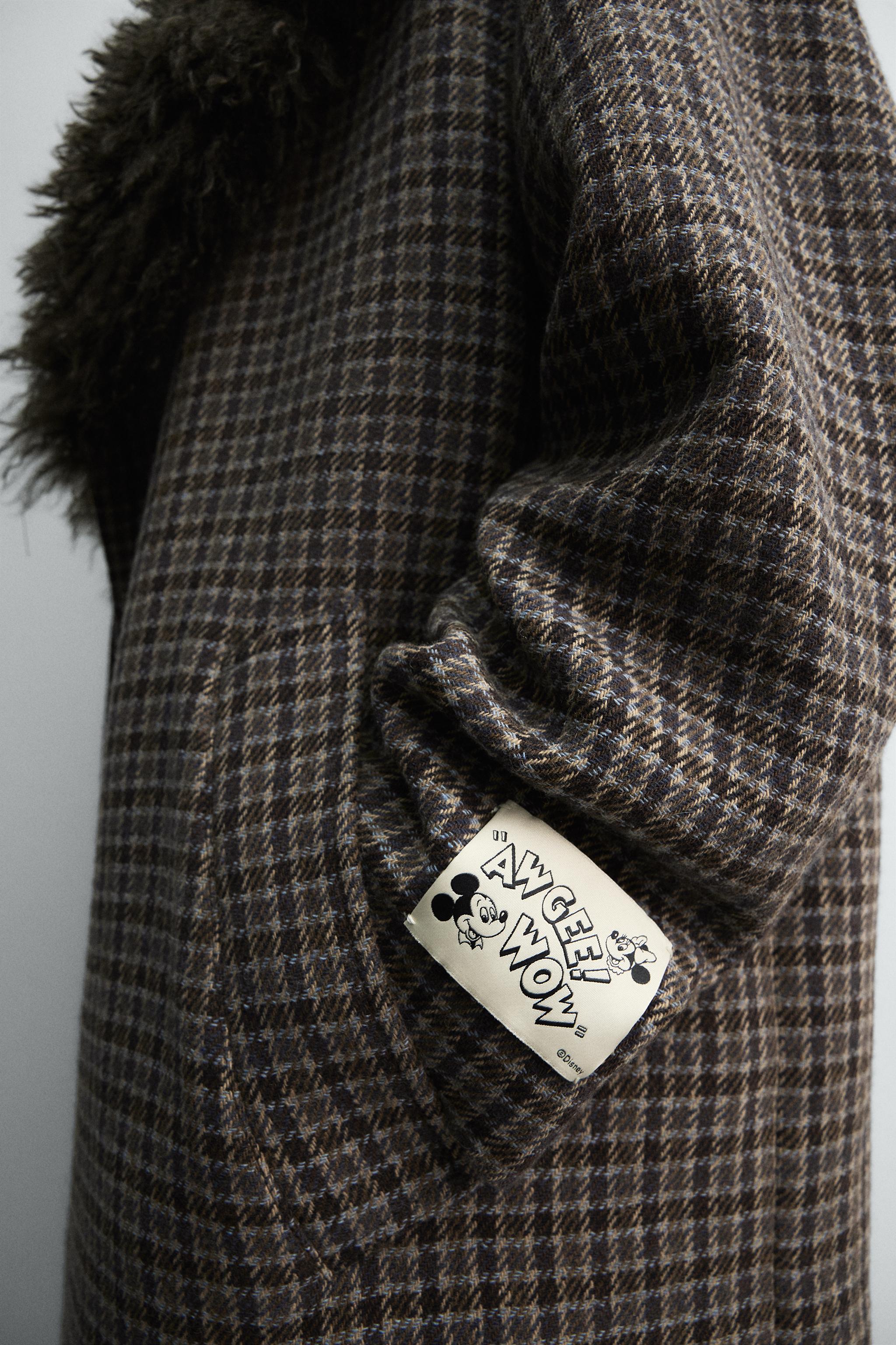 チェック柄コンビコート HARRY LAMBERT FOR ZARA X DISNEY