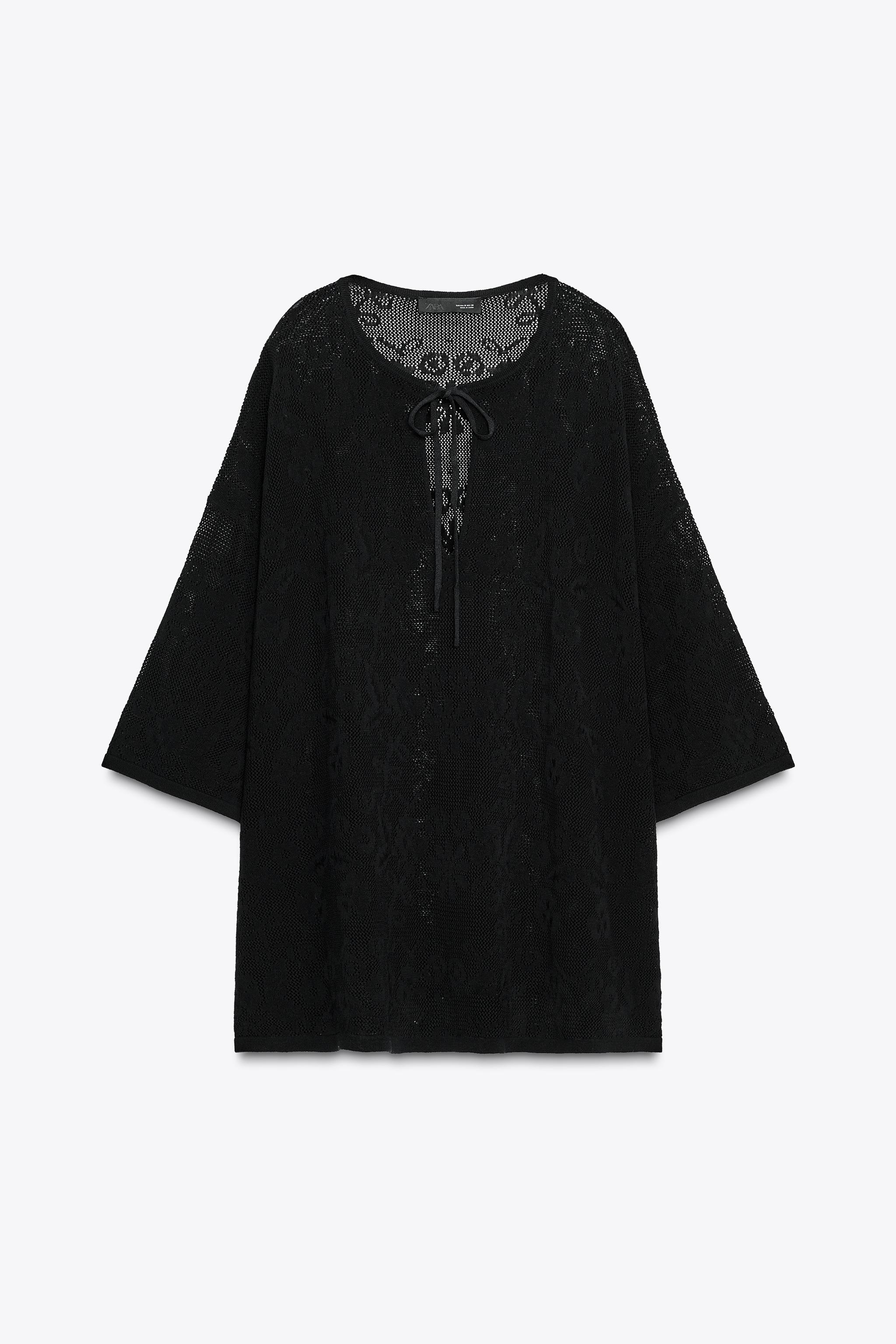 TOP OVERSIZE EN MAILLE TEXTURÉE À FLEURS