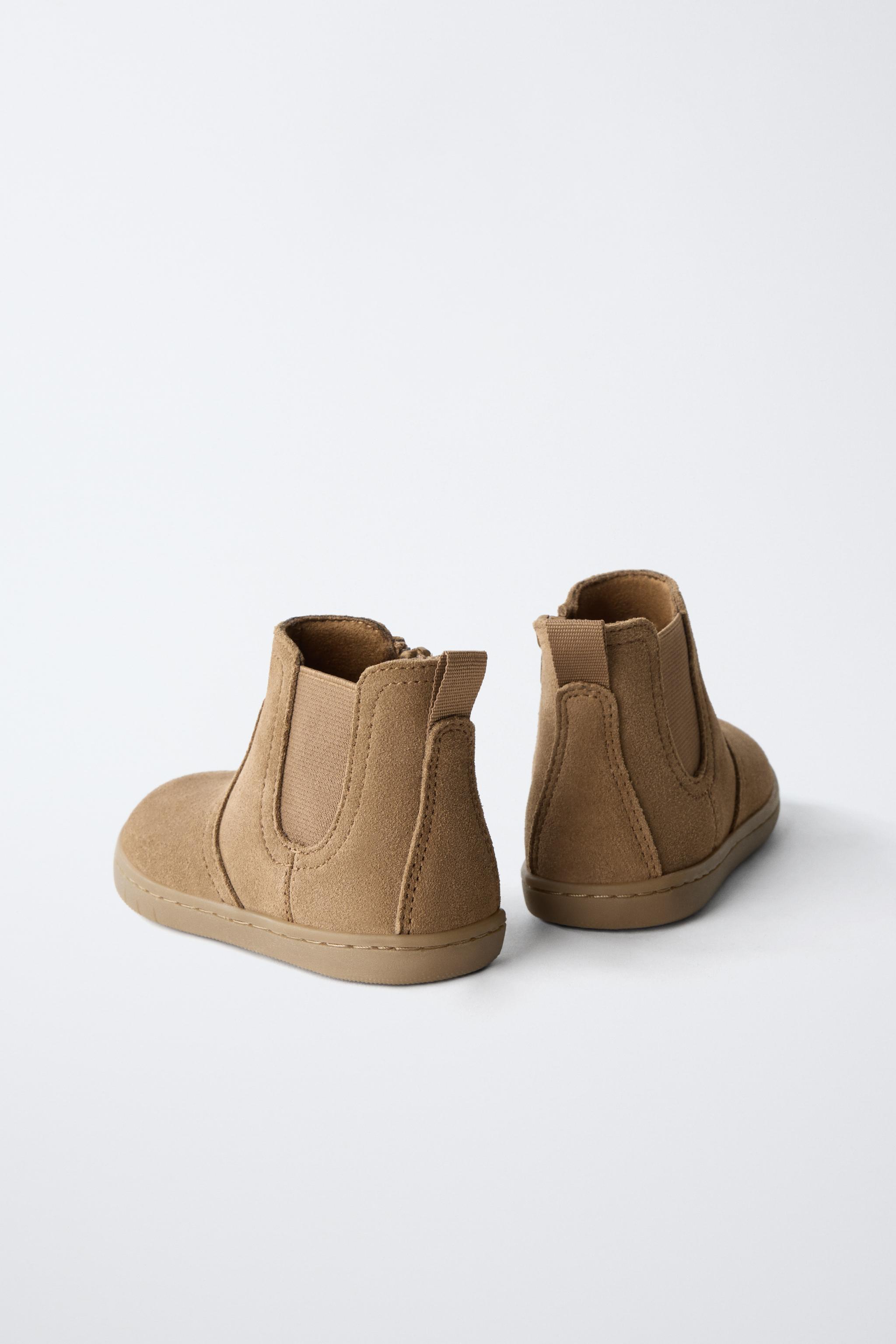 Детские ботинки Zara LEATHER BAREFOOT BOOTS — фото 7
