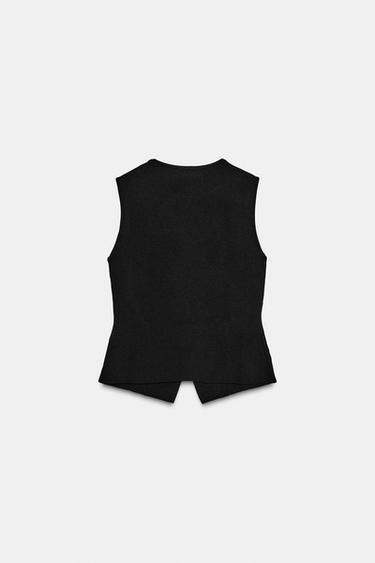 KNIT PEPLUM TOP - Black by Zara - Image 7